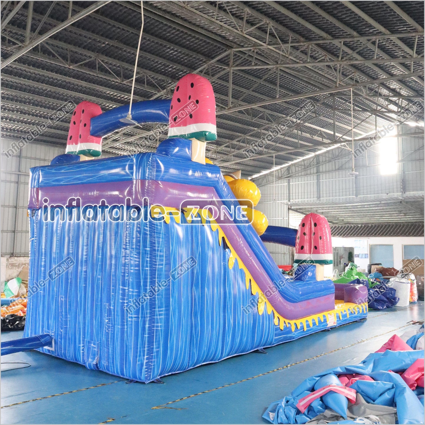 Ice Cream Inflatable Water Slide With Pool Commercial Giant Inflatable Slides Bouncing All Around Party - Inflatable-Zone