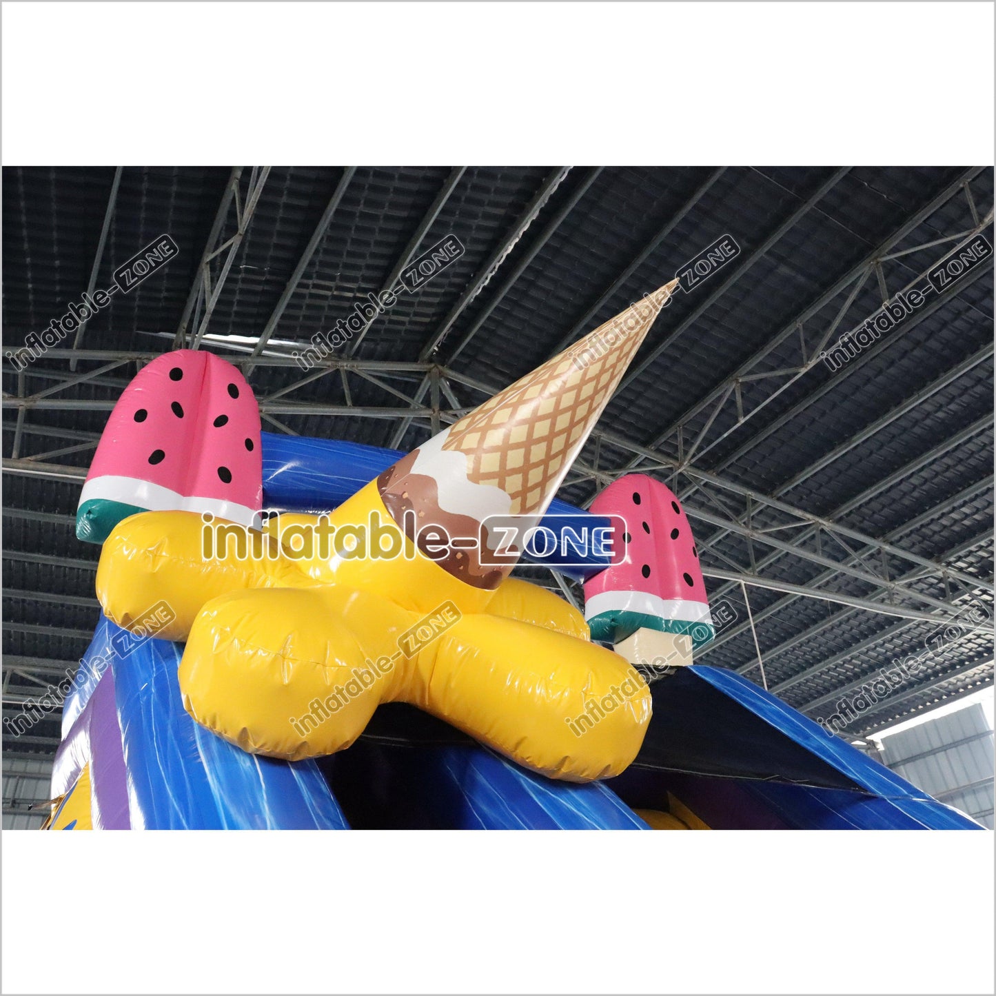 Ice Cream Inflatable Water Slide With Pool Commercial Giant Inflatable Slides Bouncing All Around Party - Inflatable-Zone