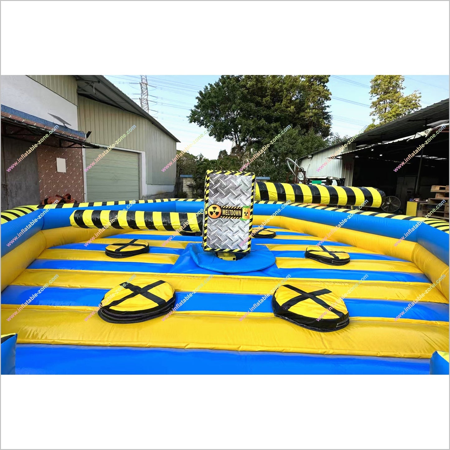 The Meltdown Inflatable Elimination Trampoline Wipeout Obstacle Course Near Me Toxic Meltdown Inflatable Game