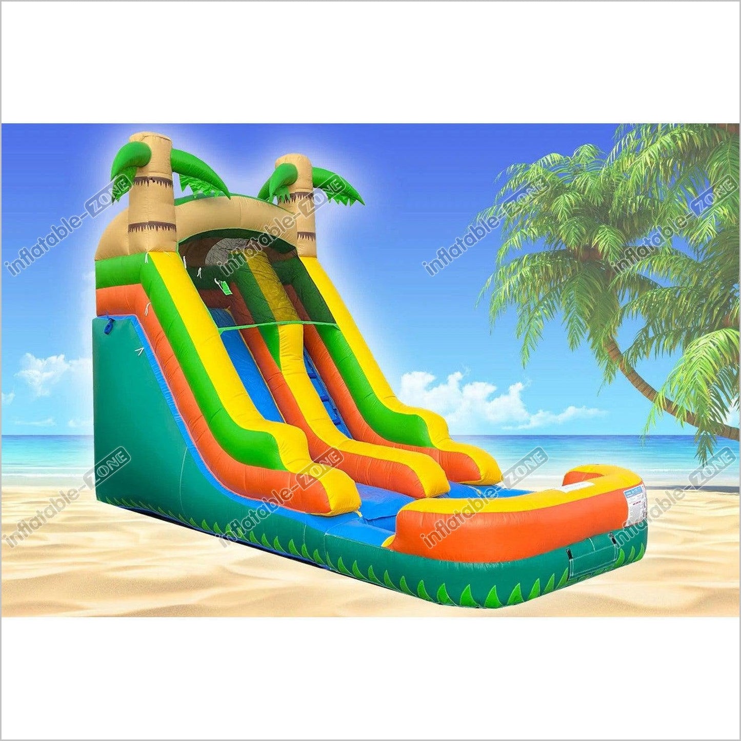 Inflatable Tropical Water Slide Wet And Dry Bouncer Best Backyard Inflatable Waterslide For Pool - Inflatable-Zone