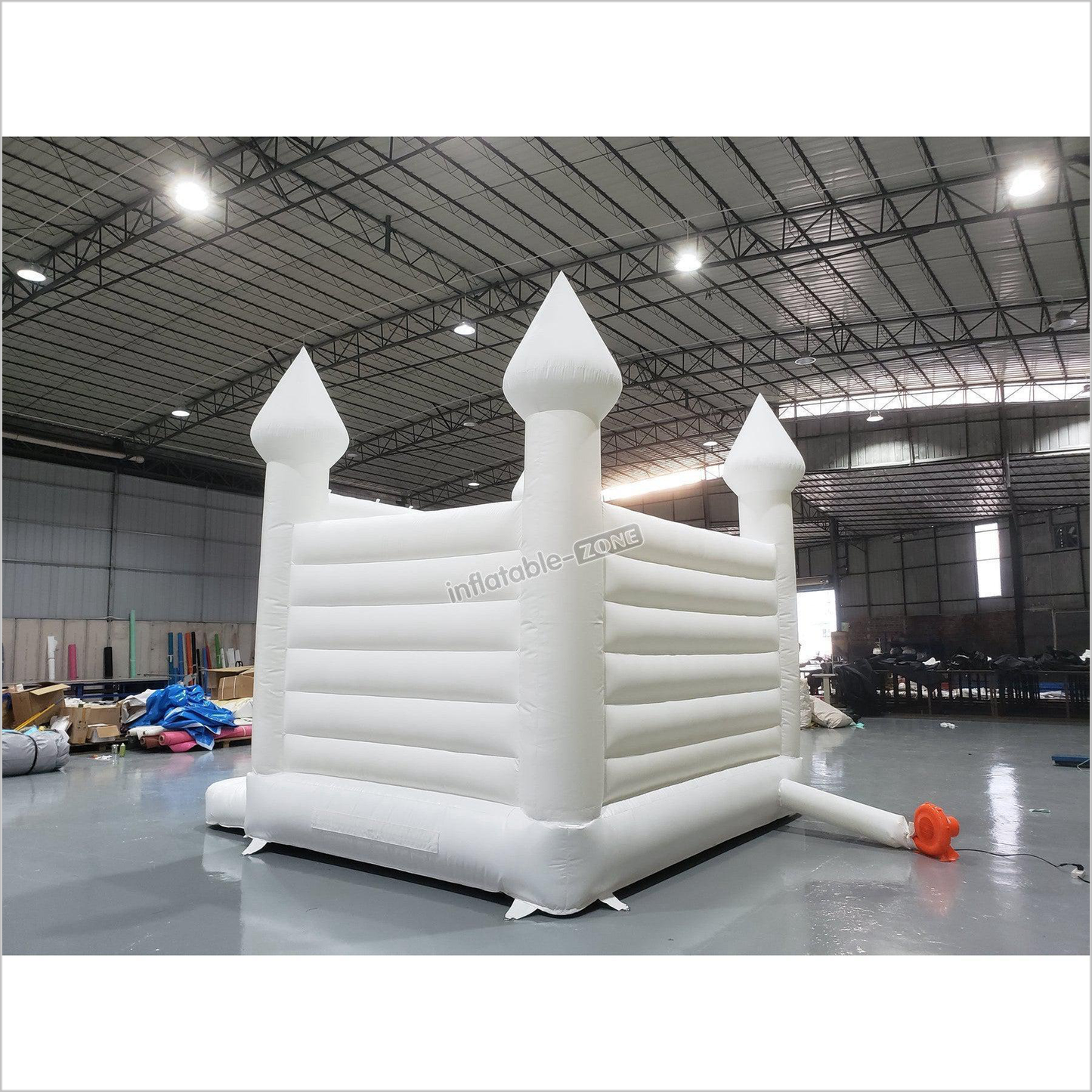 Inflatable White Jumper Bouncer Castle Jumping Bed Wedding Bouncy House - Inflatable-Zone