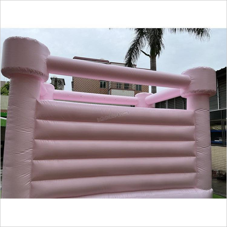 Pastel Inflatable Bouncy Castle, Pink Bounce House - Inflatable-Zone
