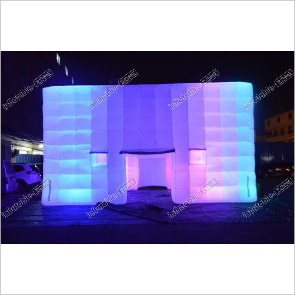 Wall Washer Light Inflatable Night Club Party Marquee Inflatable Air Cube Tent House Tent White Led Light - Inflatable-Zone