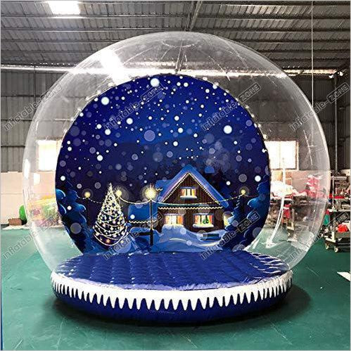 Inflatable Christmas Decoration Inflatable Snow Globe Transparent Bubble Tent With Printed Background - Inflatable-Zone