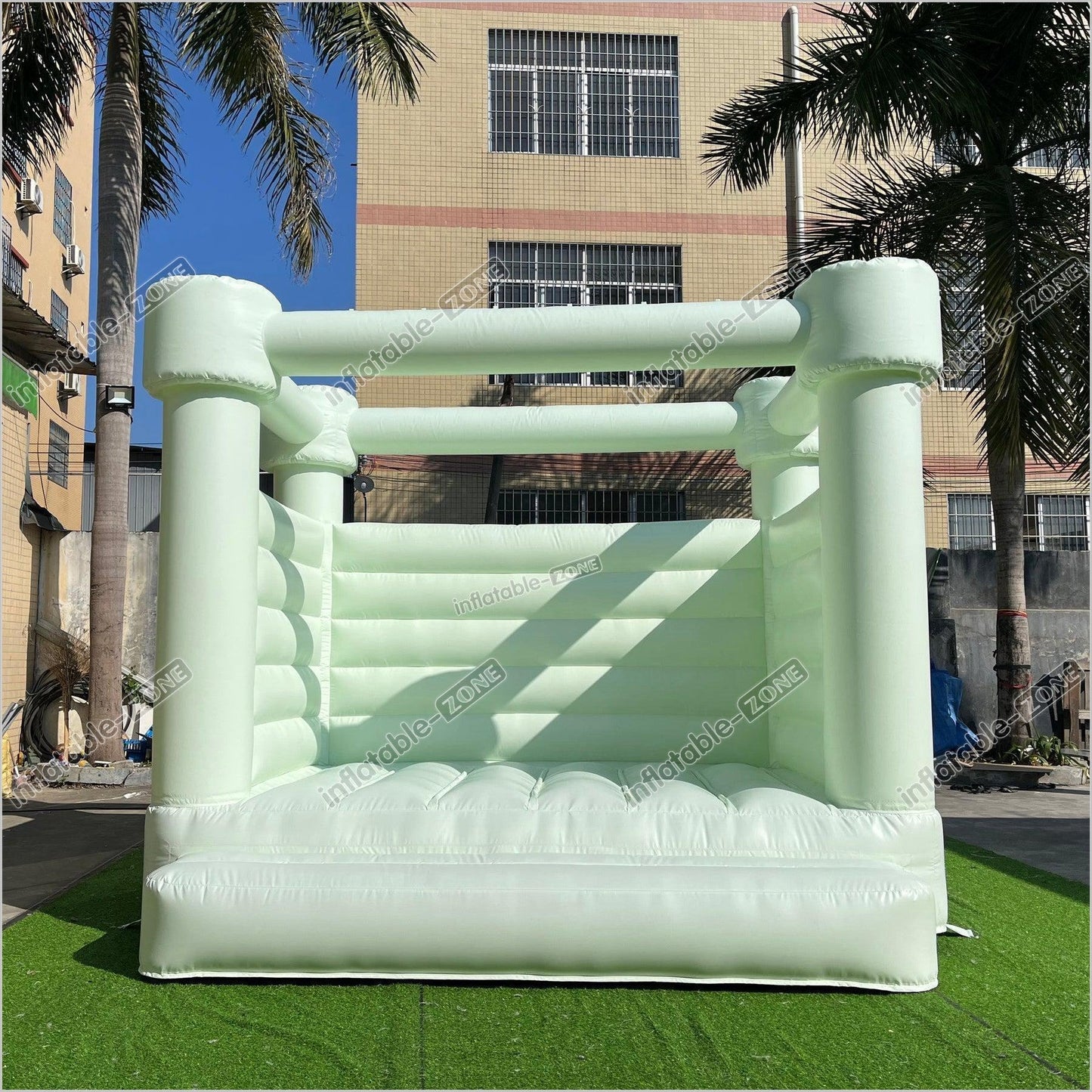 Pastel Green Wedding Bounce House - Inflatable-Zone