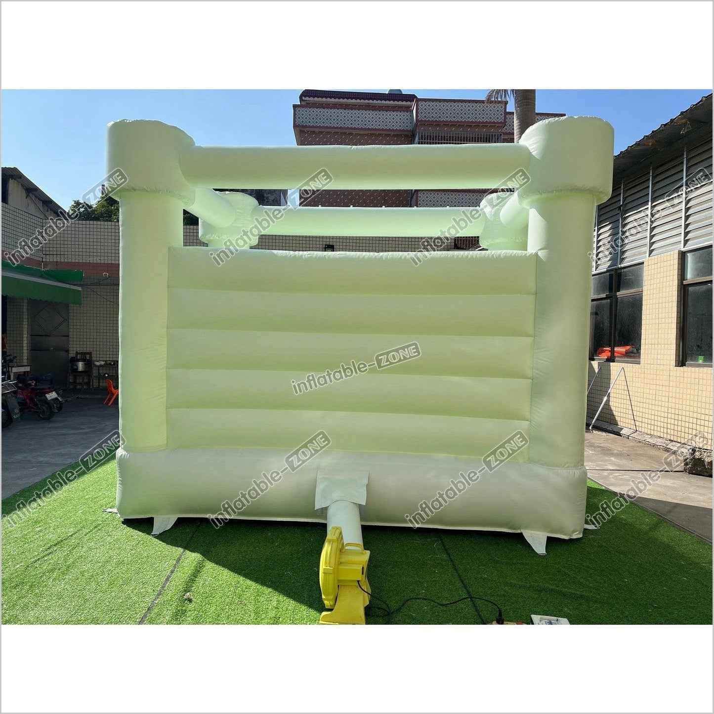 Pastel Green Wedding Bounce House - Inflatable-Zone