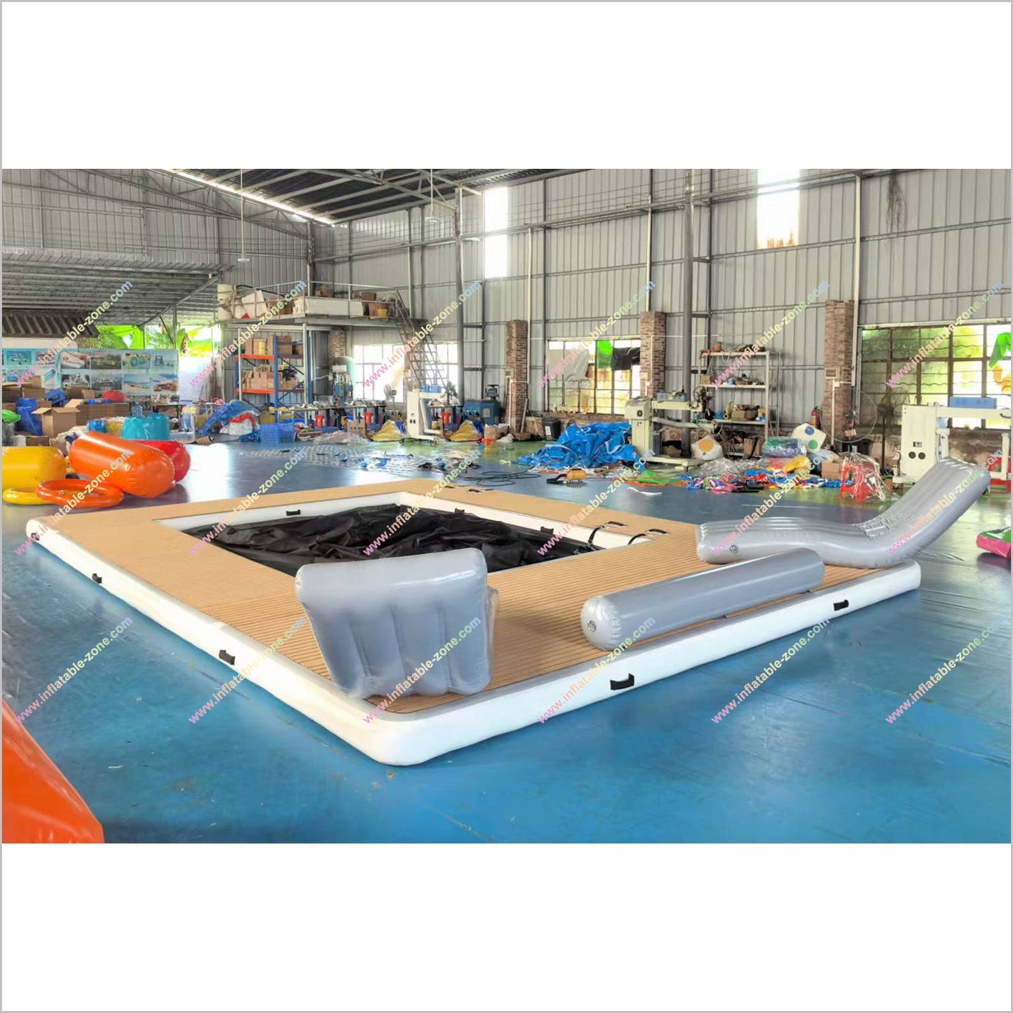 Inflatable Sea Pool With Sofas Water Park Playground Equipment Swimming Pool Platform For Yacht Boat - Inflatable-Zone