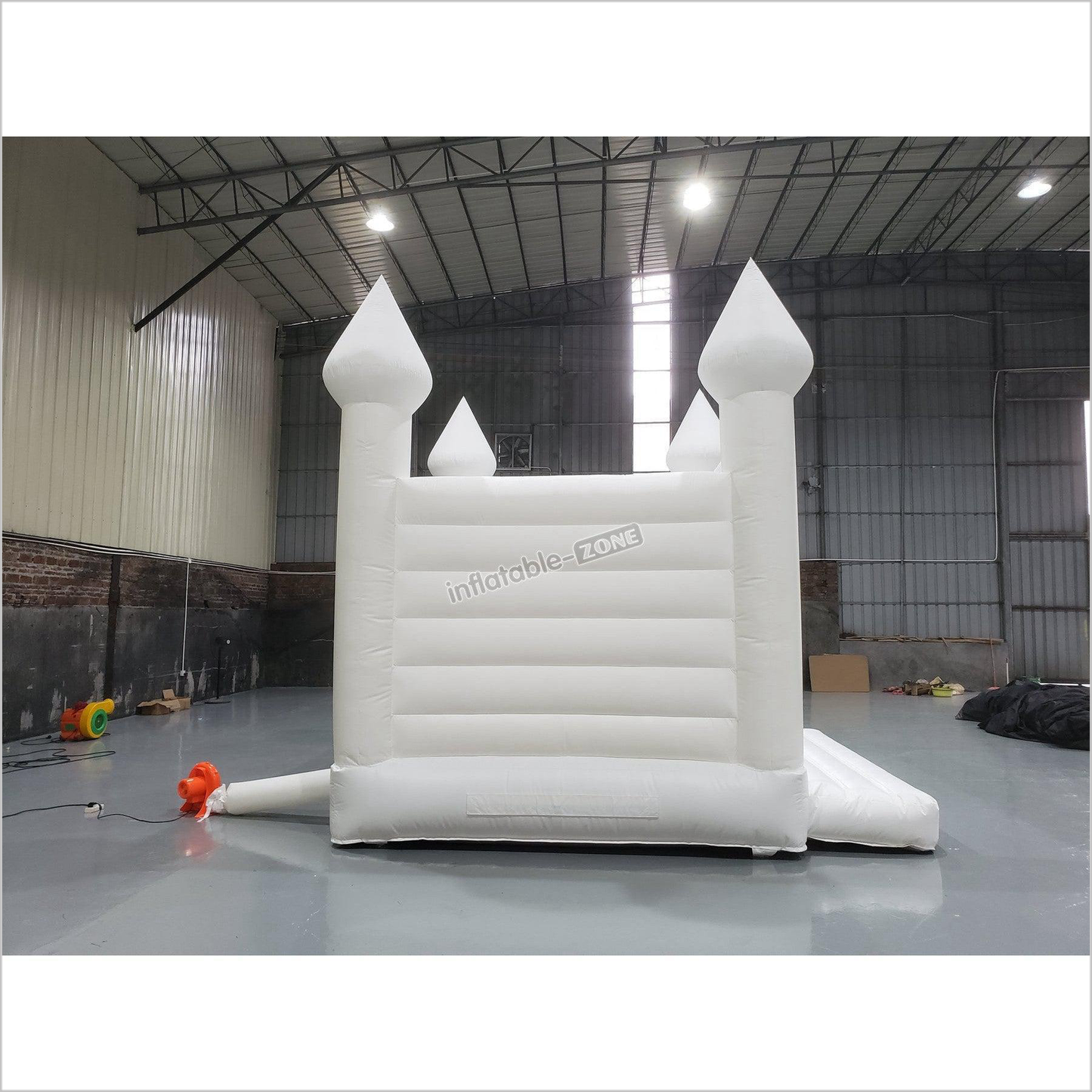 Inflatable White Jumper Bouncer Castle Jumping Bed Wedding Bouncy House - Inflatable-Zone