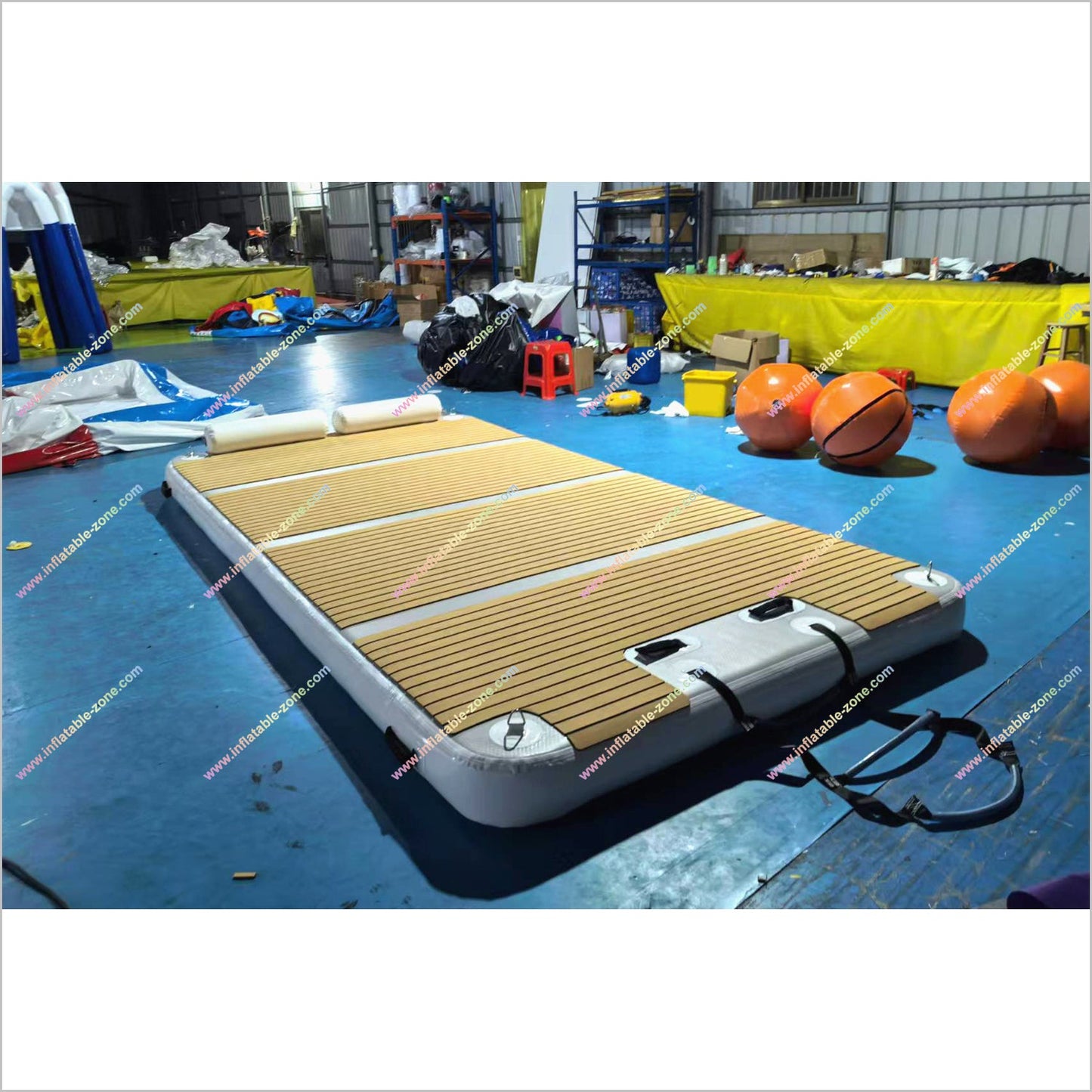 Inflatable Floating Dock Water Trampoline Bounce Swim Fishing Camping Pontoon Inflatable Platform For Water - Inflatable-Zone