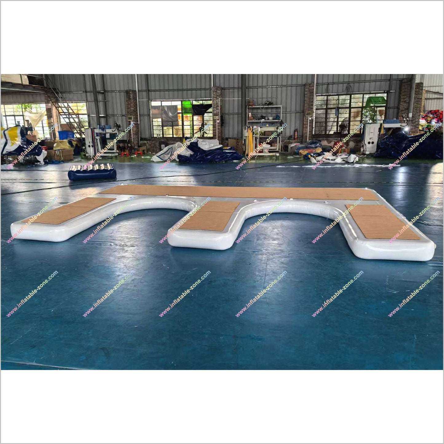 Inflatable Jet Ski Dock Island Floating Raft Yacht Deck Inflatable Swim Platform Soft Air Mat For Family Party - Inflatable-Zone