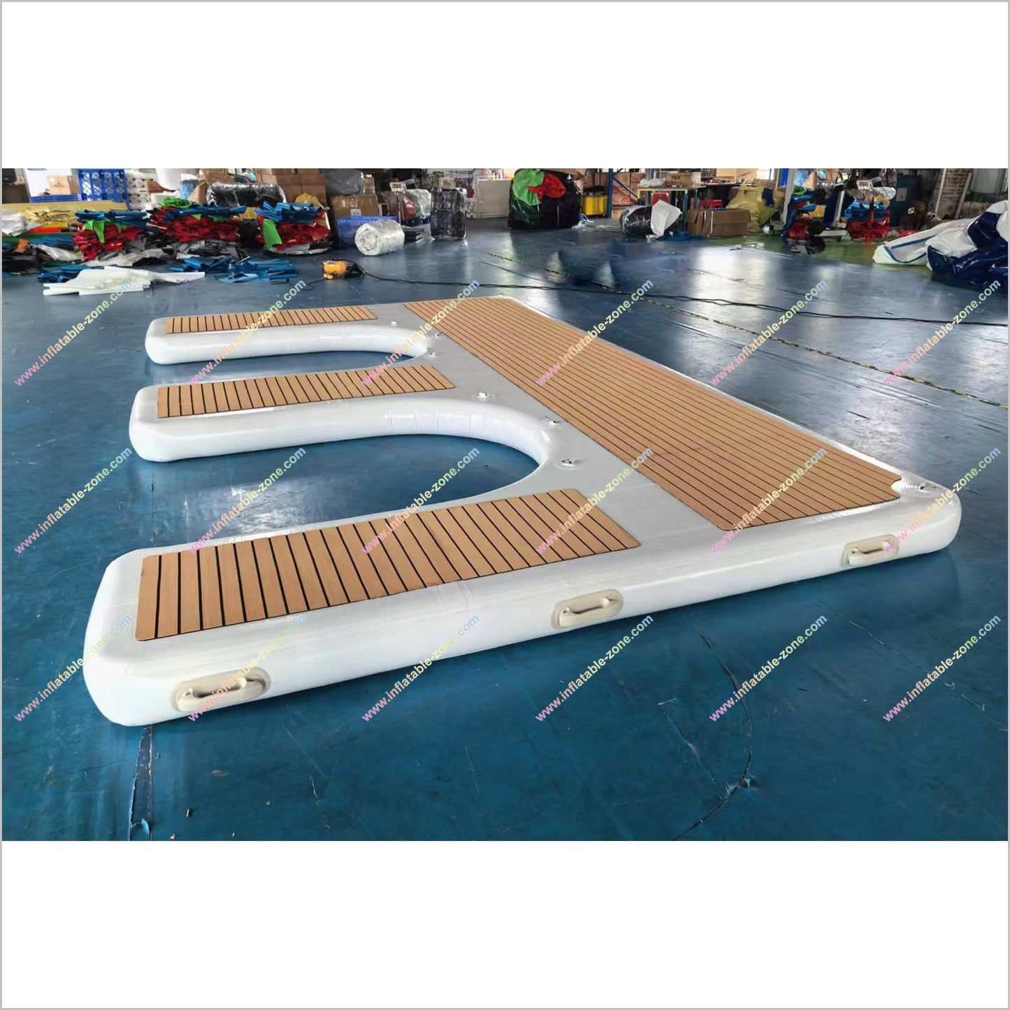 Inflatable Jet Ski Dock Island Floating Raft Yacht Deck Inflatable Swim Platform Soft Air Mat For Family Party - Inflatable-Zone