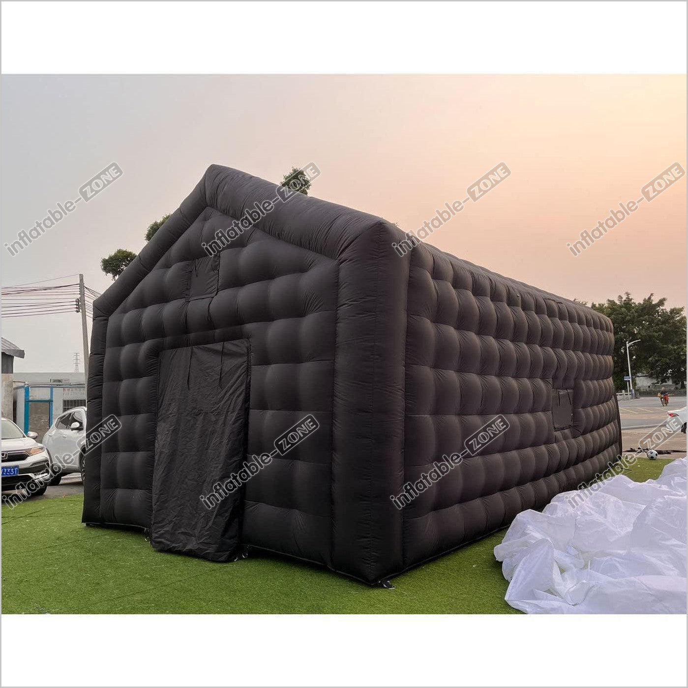 Large Black Inflatable Nightcube Wedding Tent Square Gazebo Event Room Big Mobile Portable Inflatable Night Club Party Pavilion Disco Tent - Inflatable-Zone
