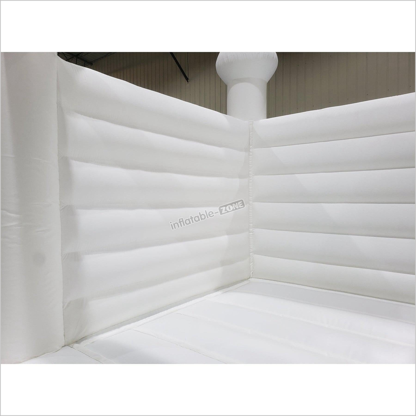 Inflatable White Jumper Bouncer Castle Jumping Bed Wedding Bouncy House - Inflatable-Zone