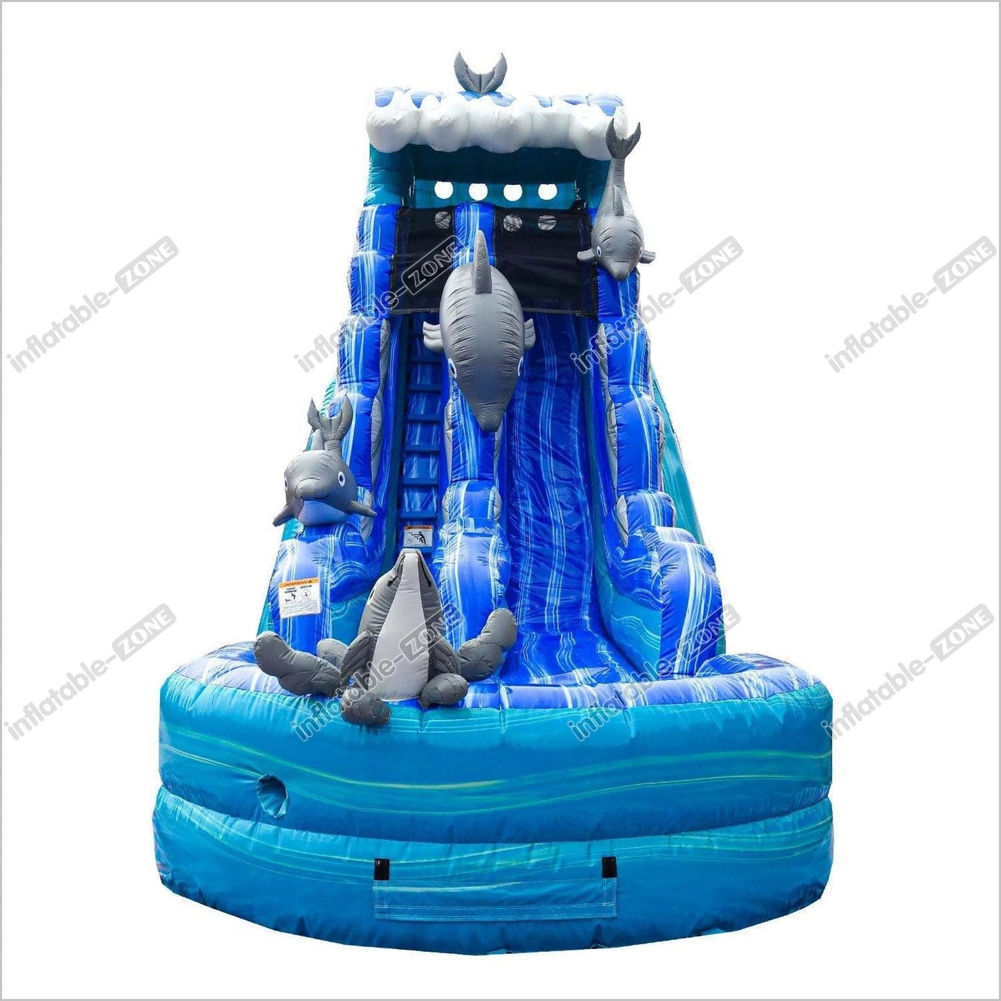 Best Commercial Inflatable Water Slide With Detachable Pool Dolphin Water Slide Party Jump Near Me - Inflatable-Zone