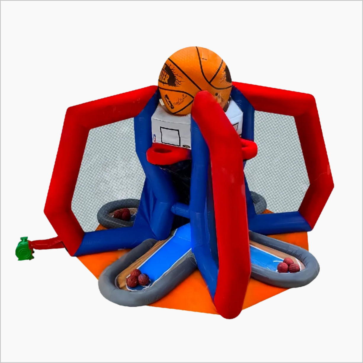 Buzzer Beaters Inflatable Basketball Hoops Competitive Play Challenge 4-Player Basketball Shooting Game