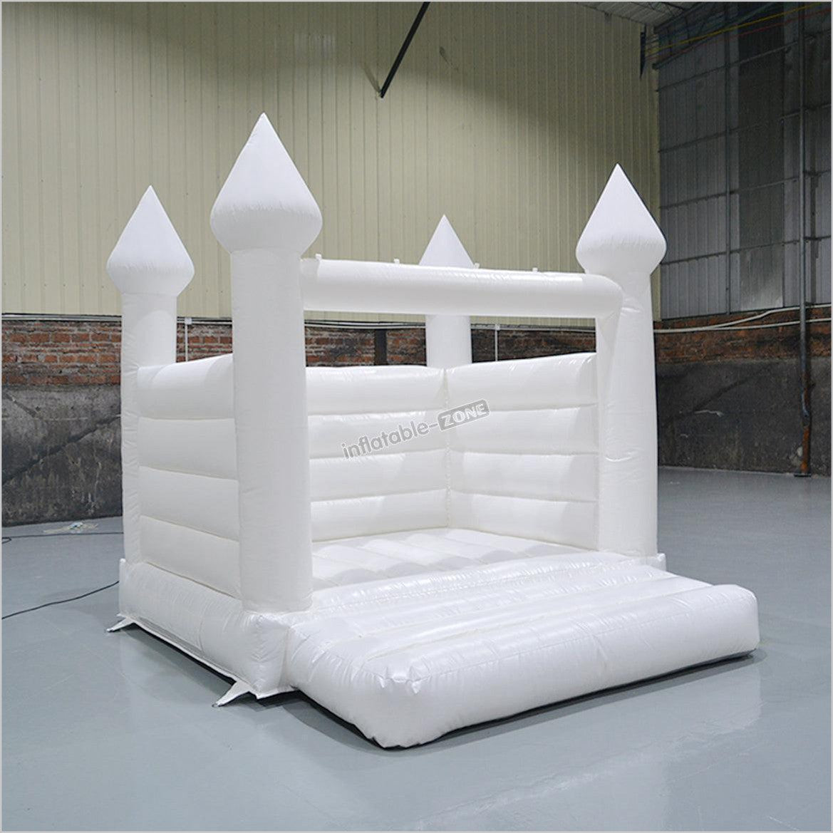Small White Bounce House, White Wedding Bouncy Castle - Inflatable-Zone