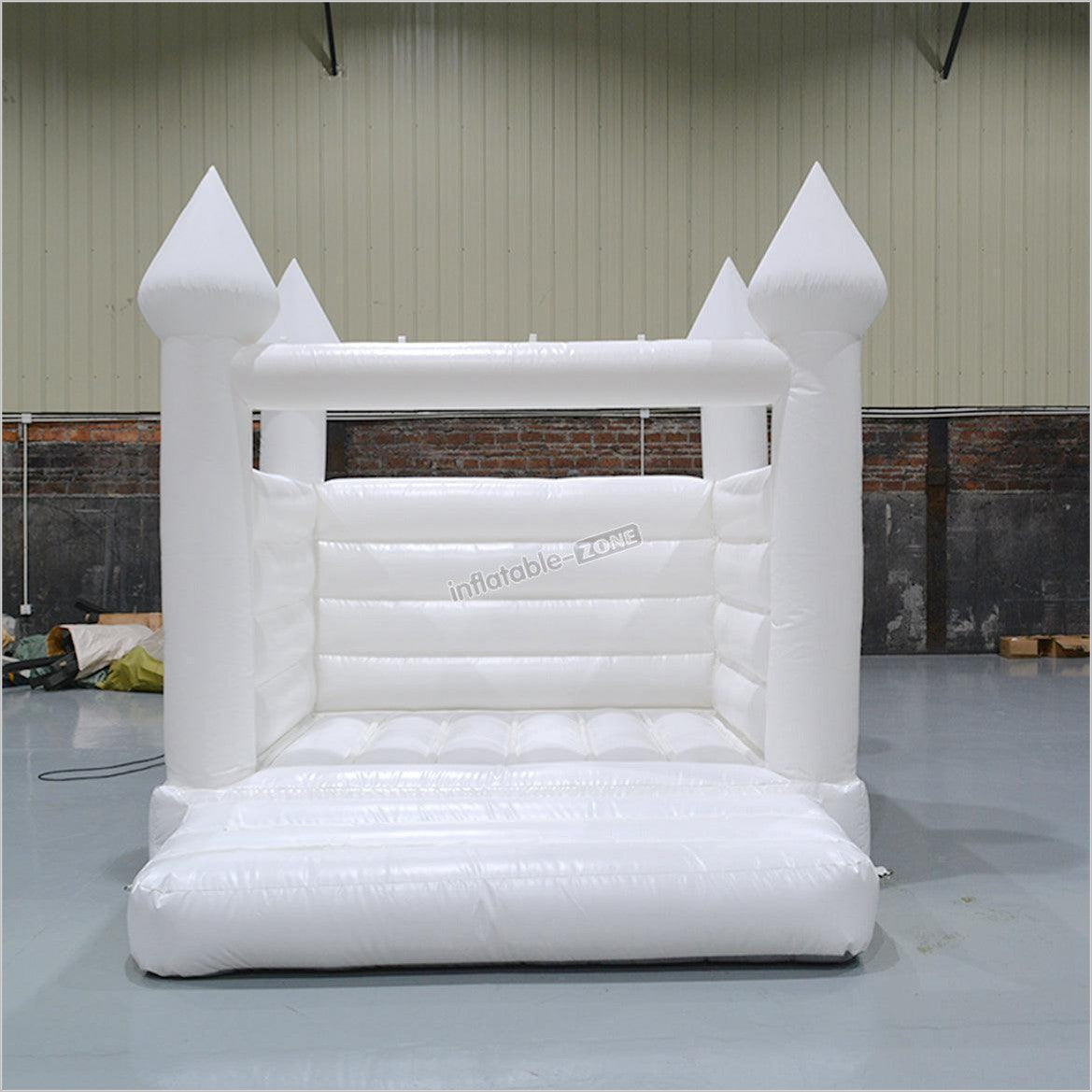 Small White Bounce House, White Wedding Bouncy Castle - Inflatable-Zone