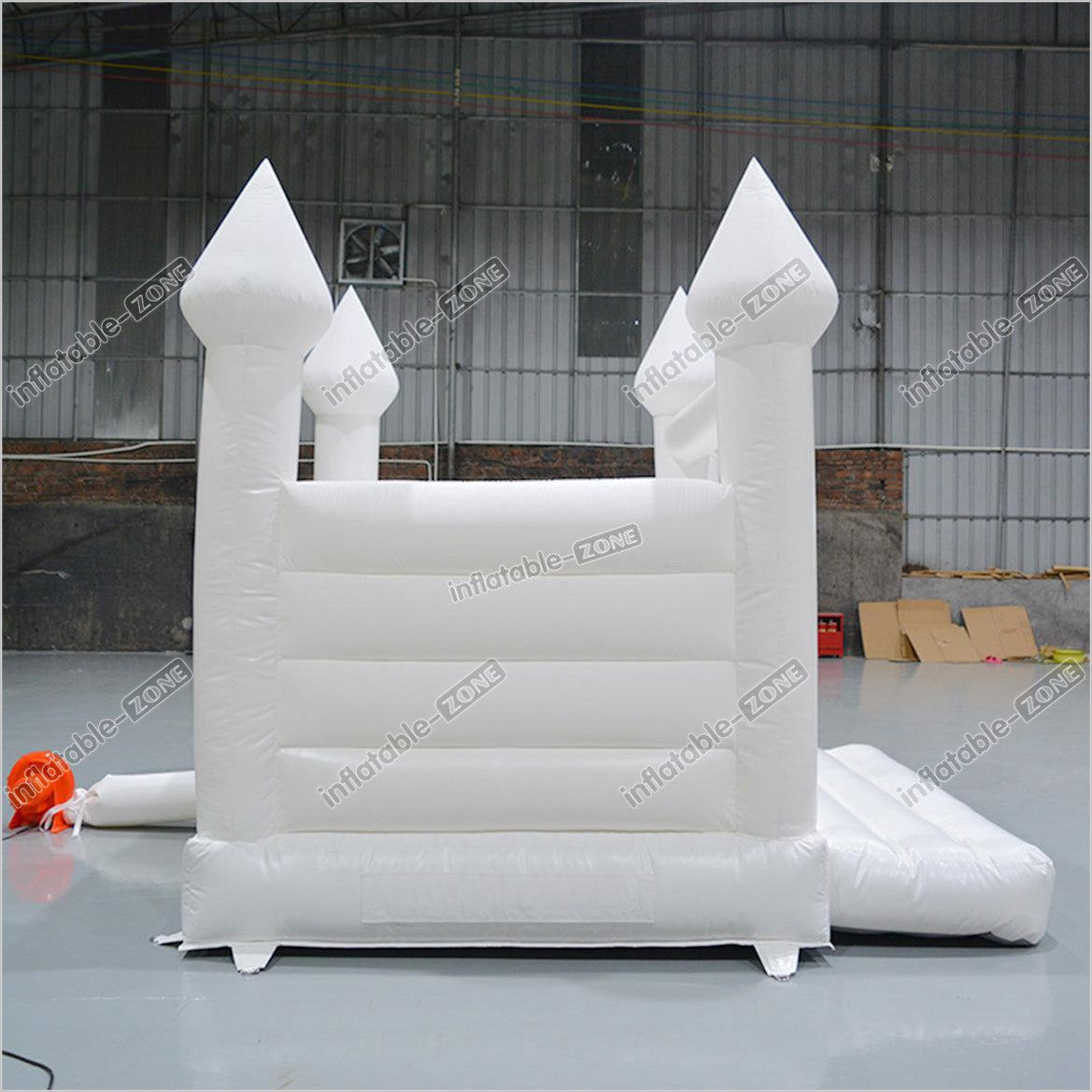 Small White Bounce House, White Wedding Bouncy Castle - Inflatable-Zone