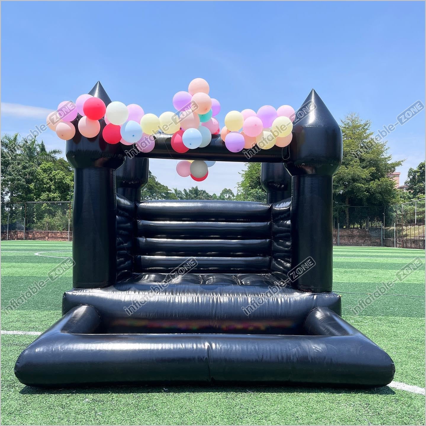 Black Commercial Bounce House Party Inflatable Bounce Castle With Ball Pit For Kids - Inflatable-Zone