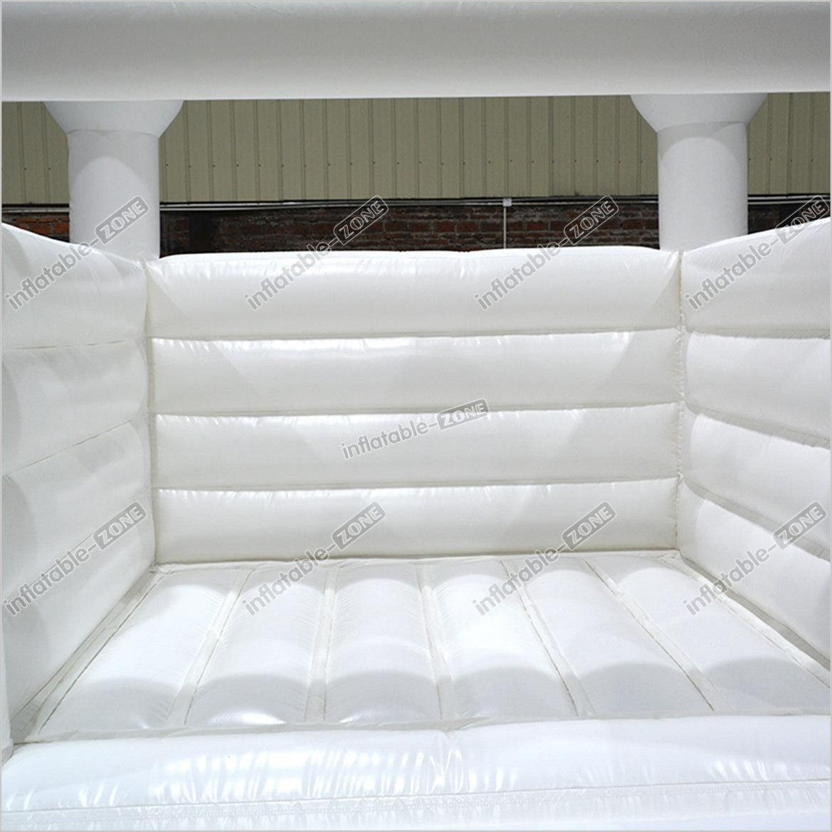 Small White Bounce House, White Wedding Bouncy Castle - Inflatable-Zone