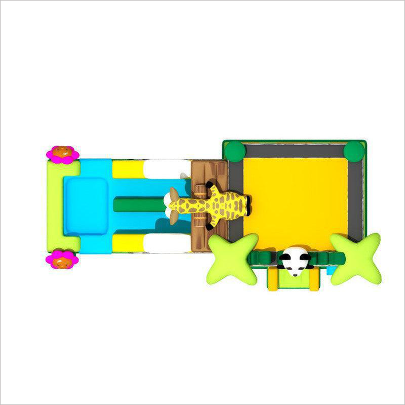 Animal World Theme 8.5X4X4.8M Inflatable Jump House With Slide - Inflatable-Zone