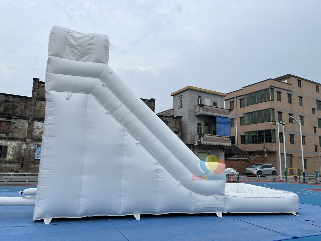 White Wedding Inflatable Bouncer Water Slide Elegant Fun for Weddings & Celebrations