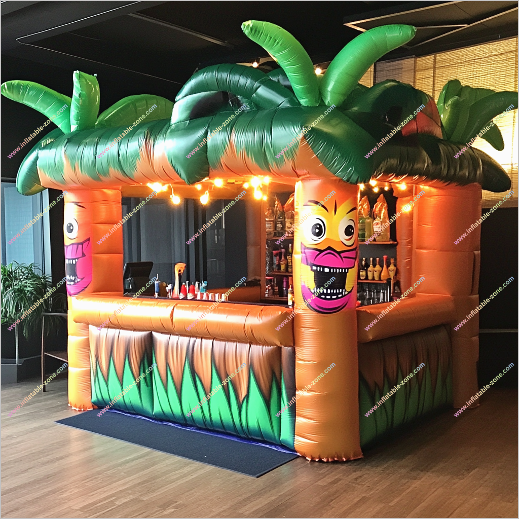 Indoor Camping Party Inflatable Tiki Bar Rental Snack Beer Drinking Booth Tiki Bar Near Me