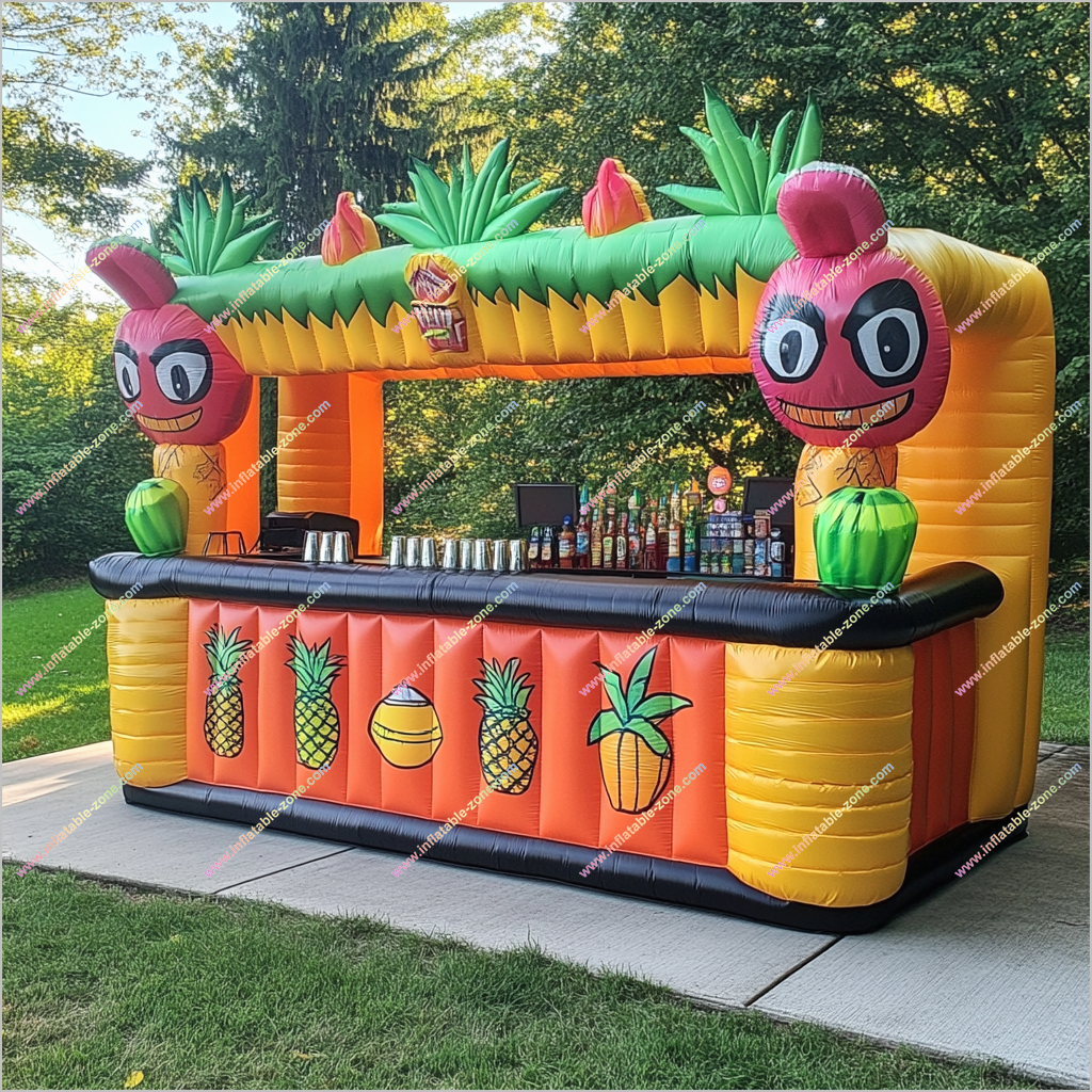 Blow Up Tiki Bar Beer Booth Party Tropical Theme Inflatable Tiki Bar Hire Near Me