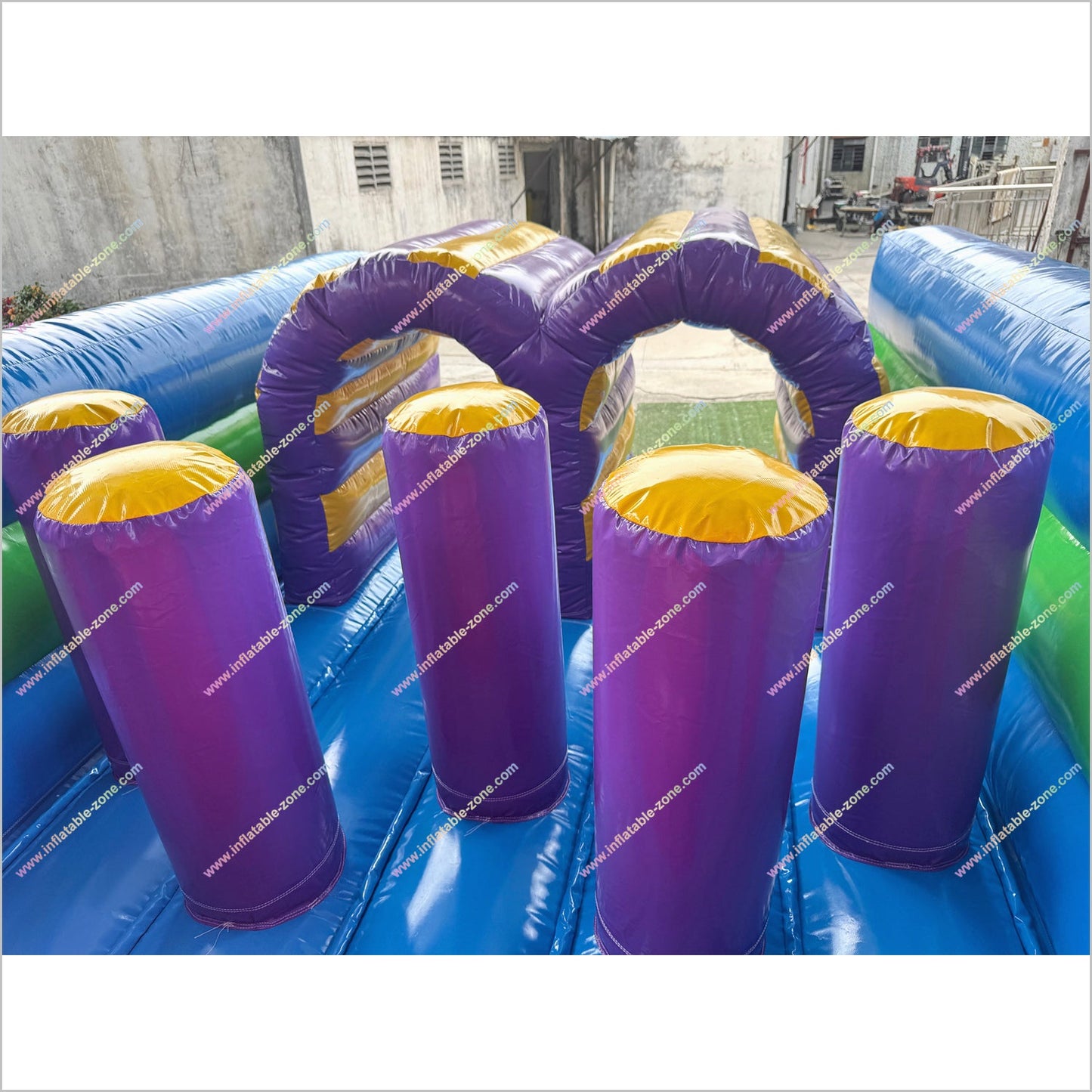 Adult Inflatable Obstacle Course Rental Inclusive Playground Equipment Obstacle Game Wipeout Course Near Me - Inflatable-Zone