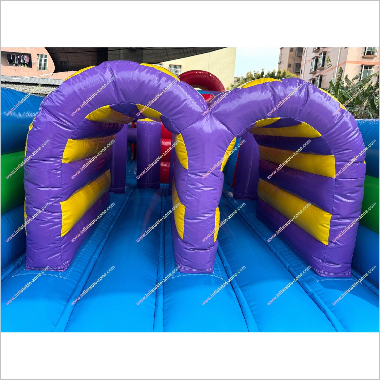 Adult Inflatable Obstacle Course Rental Inclusive Playground Equipment Obstacle Game Wipeout Course Near Me - Inflatable-Zone