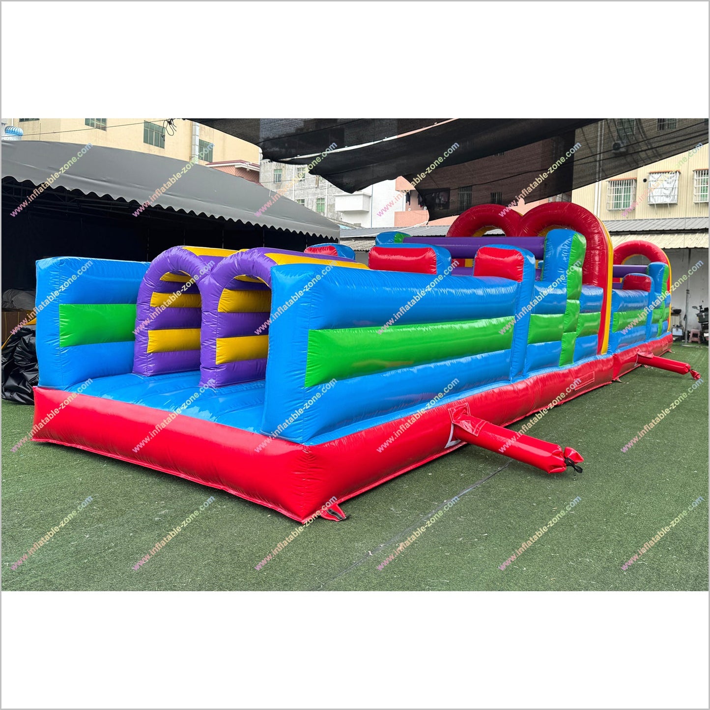 Adult Inflatable Obstacle Course Rental Inclusive Playground Equipment Obstacle Game Wipeout Course Near Me - Inflatable-Zone