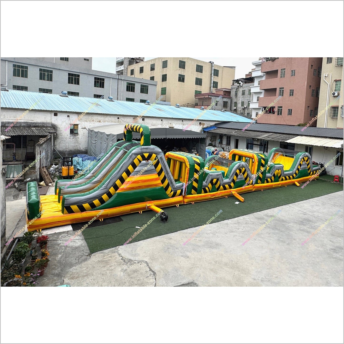 Ultimate Challenge Adult Inflatable Obstacle Course Near Me Nuclear Toxic Assault Course Bouncy Castle Hire - Inflatable-Zone