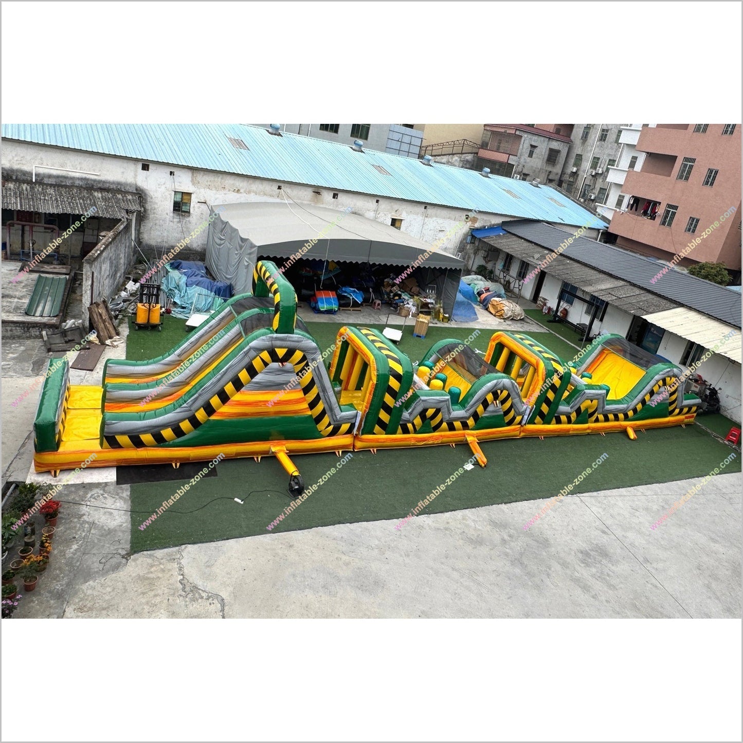 Ultimate Challenge Adult Inflatable Obstacle Course Near Me Nuclear Toxic Assault Course Bouncy Castle Hire - Inflatable-Zone