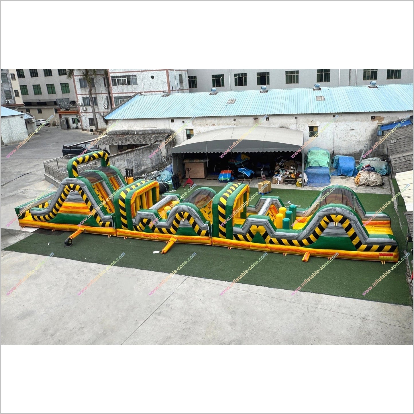 Ultimate Challenge Adult Inflatable Obstacle Course Near Me Nuclear Toxic Assault Course Bouncy Castle Hire - Inflatable-Zone