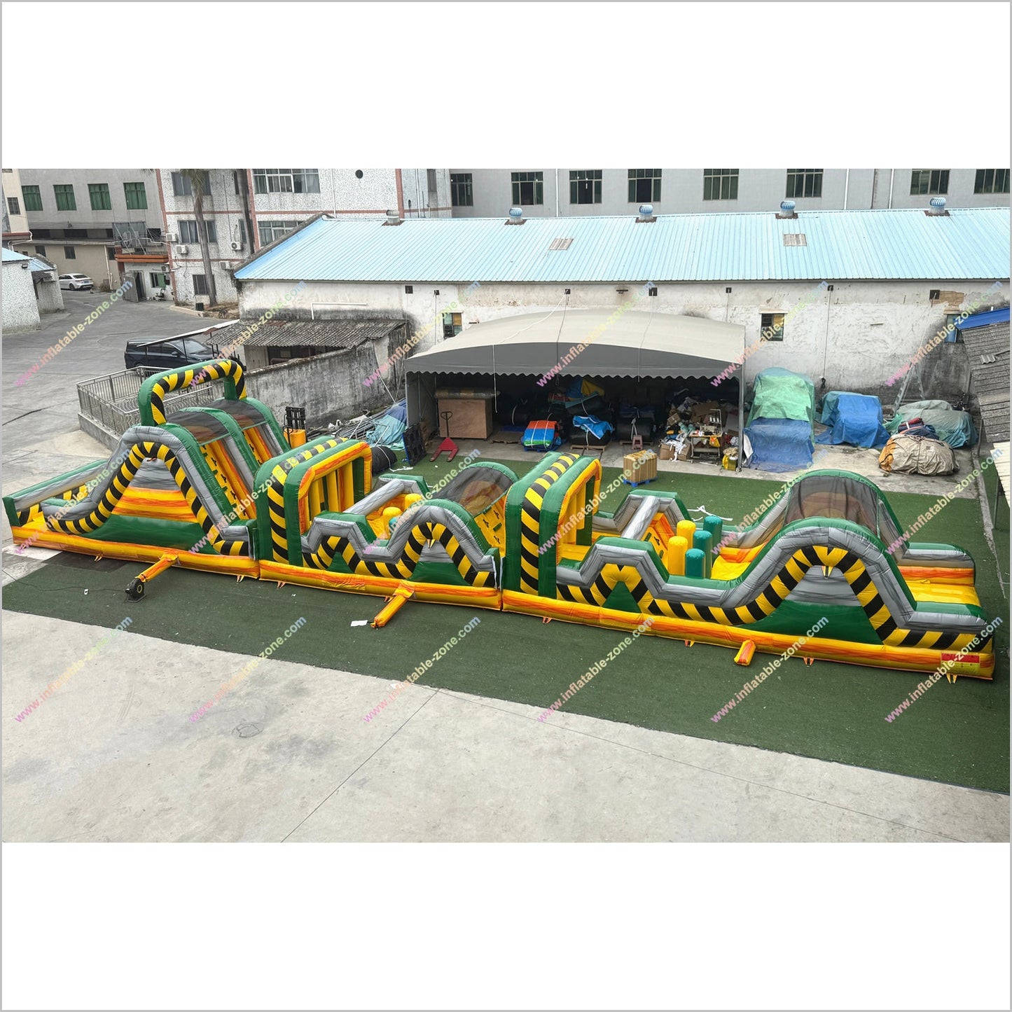 Ultimate Challenge Adult Inflatable Obstacle Course Near Me Nuclear Toxic Assault Course Bouncy Castle Hire - Inflatable-Zone