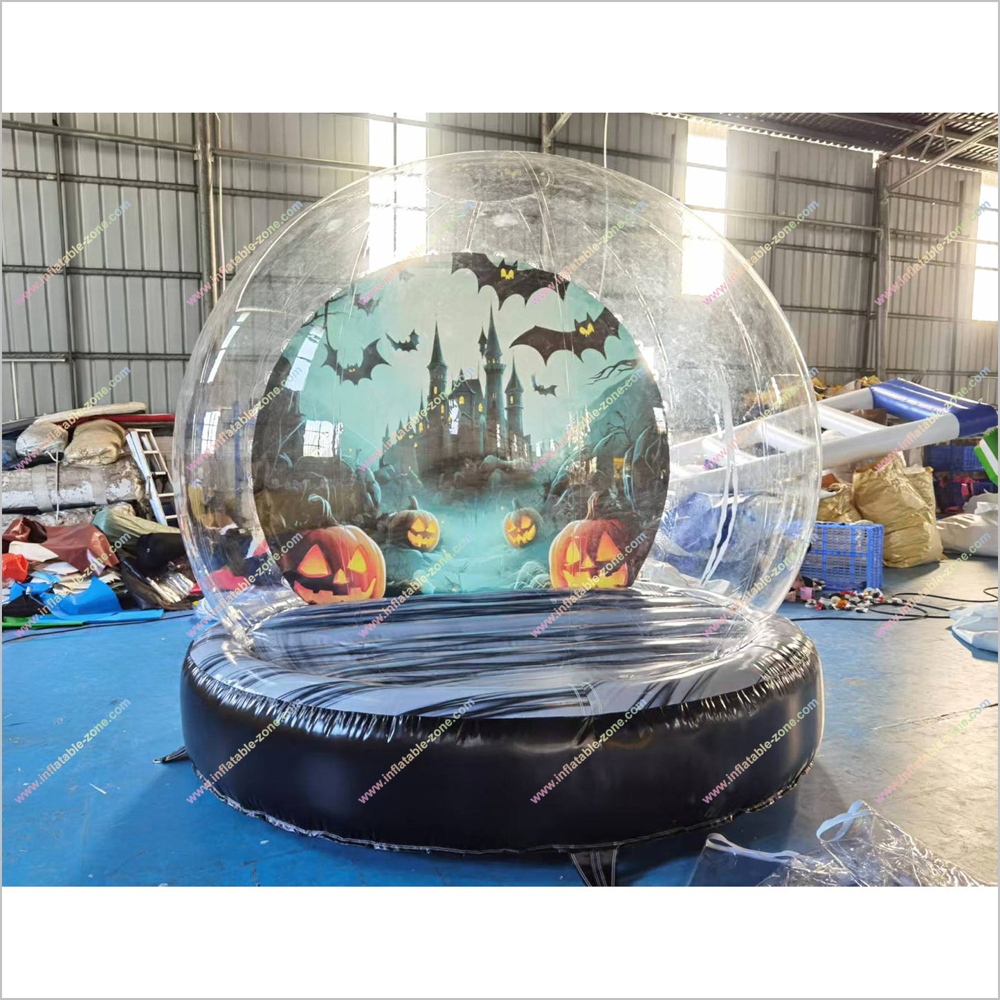 Airblown Inflatable Snowglobe Bubble Transparent Tent Fun Photo Booth Halloween Snow Globe With Bats - Inflatable-Zone