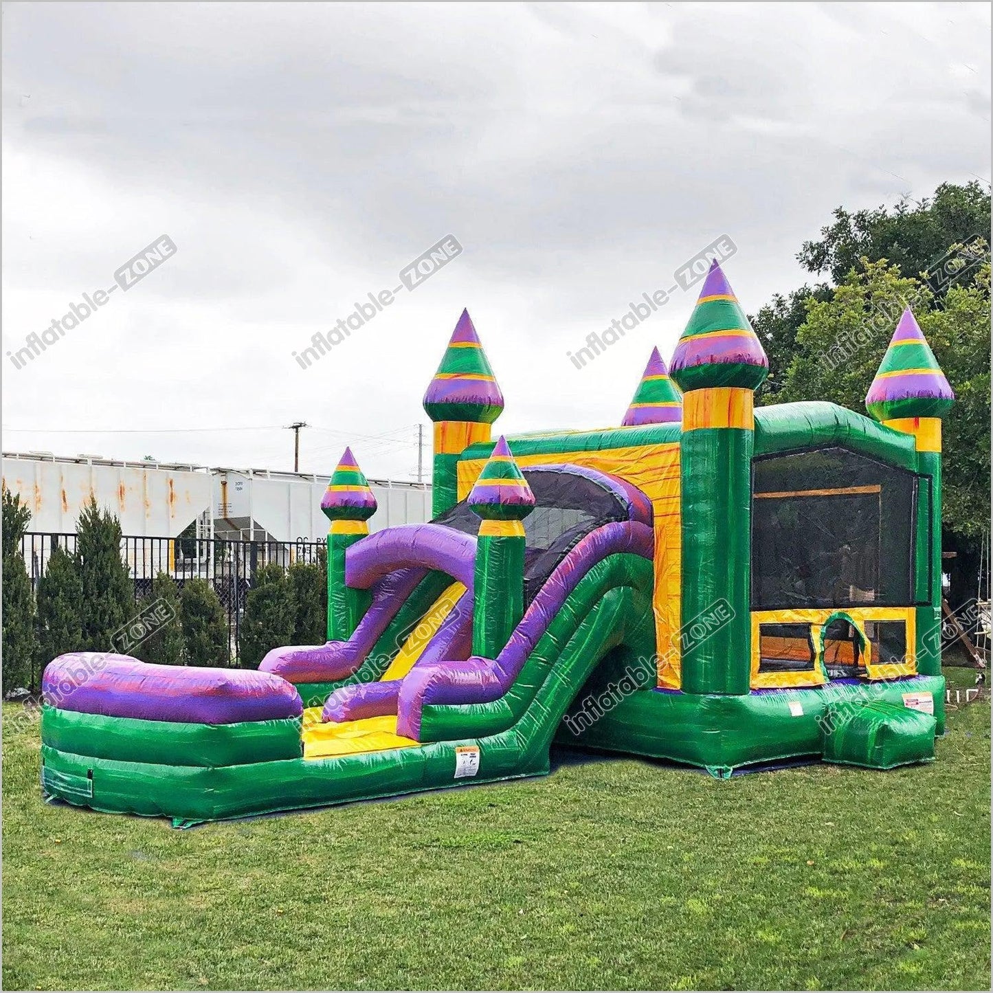 Jump House Water Slide Commercial Bouncy Castle Wet Dry Combo Big Bounce Entertainment - Inflatable-Zone