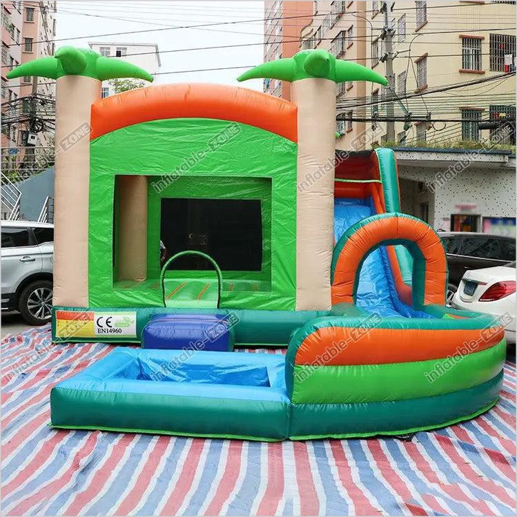 Commercial Bouncy Castle Inflatable Party Combo Jungle Best Water Slide Bounce House With Pool - Inflatable-Zone