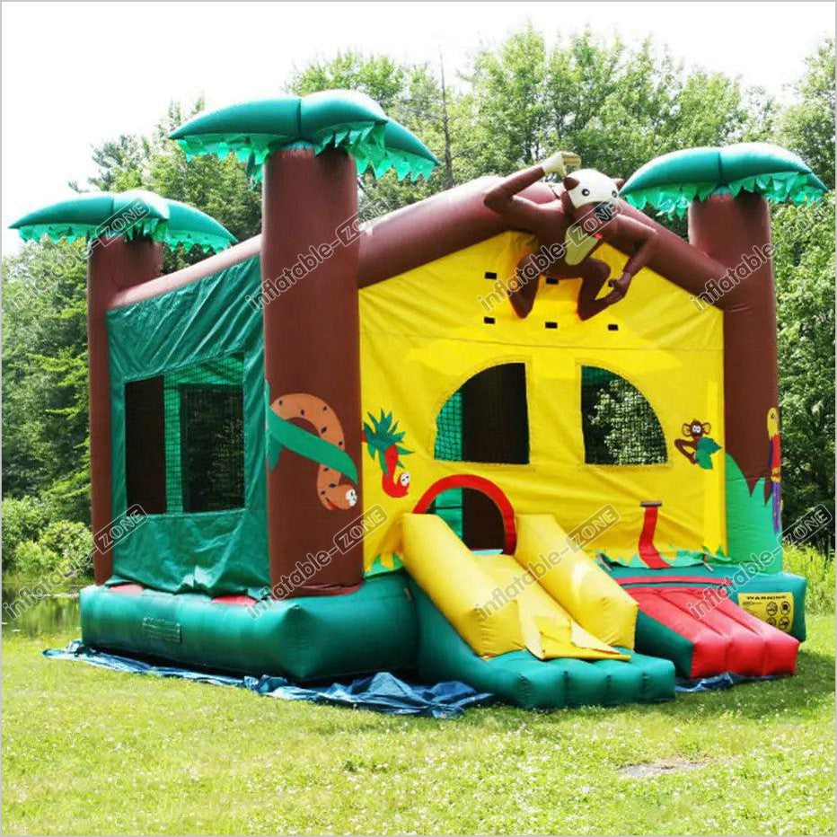 Jungle Jump Inflatables Castle With Slide Indoor Outdoor Bounce House For Birthday Parties - Inflatable-Zone