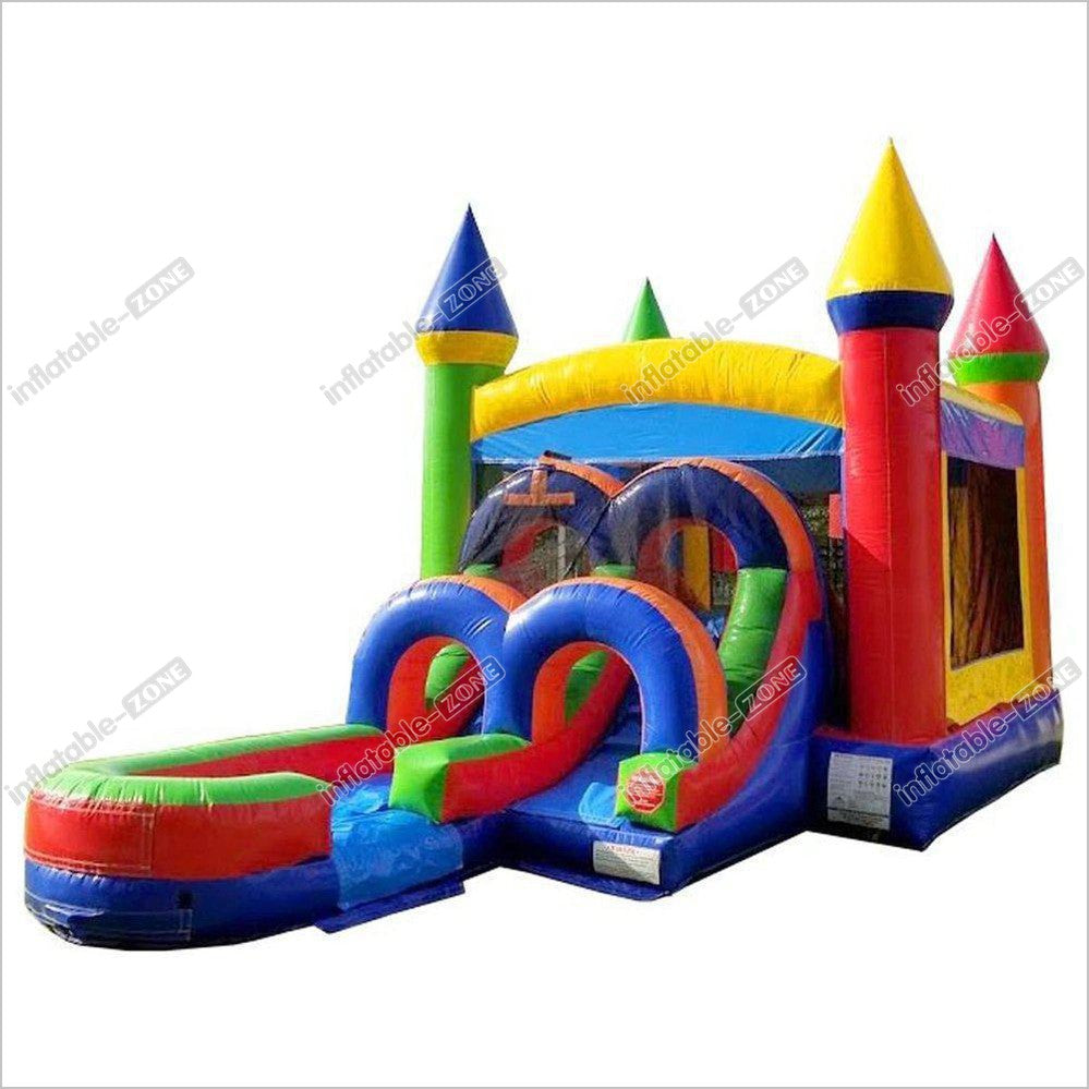 Rainbow Jumping Castle Wet And Dry Bounce House Water Slide Combo For Joy Inflatables - Inflatable-Zone