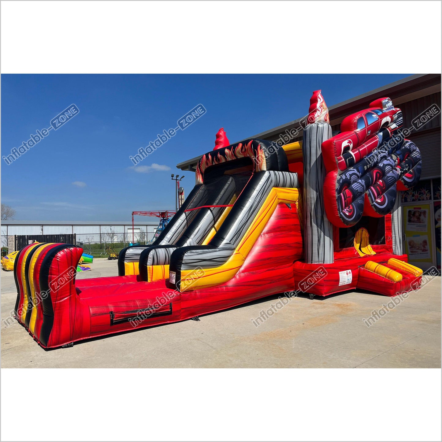 Truck Bounce House Slide Combo Adventure All Fun Bouncing Inflatables Blow Up Parties For Adults - Inflatable-Zone