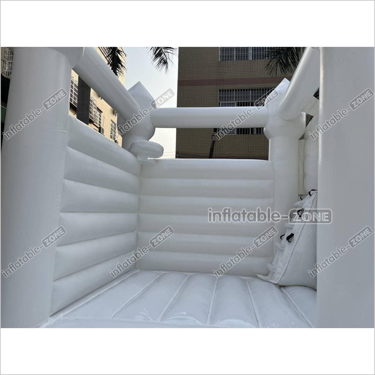 Backyard Bounce House Party Slide Combo Inflatable Bouncer White Wedding Bouncy Castle With Ball Pit - Inflatable-Zone