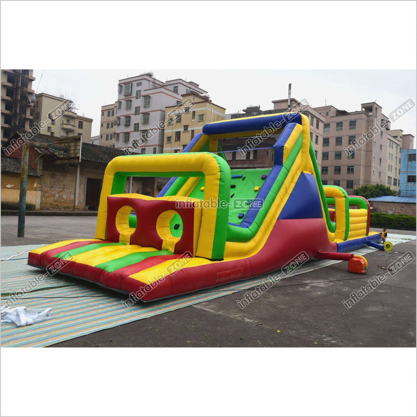 Blow Up Slide Obstacle Course Large Inflatable Assault Course Obstacle Jumpers For Rent - Inflatable-Zone