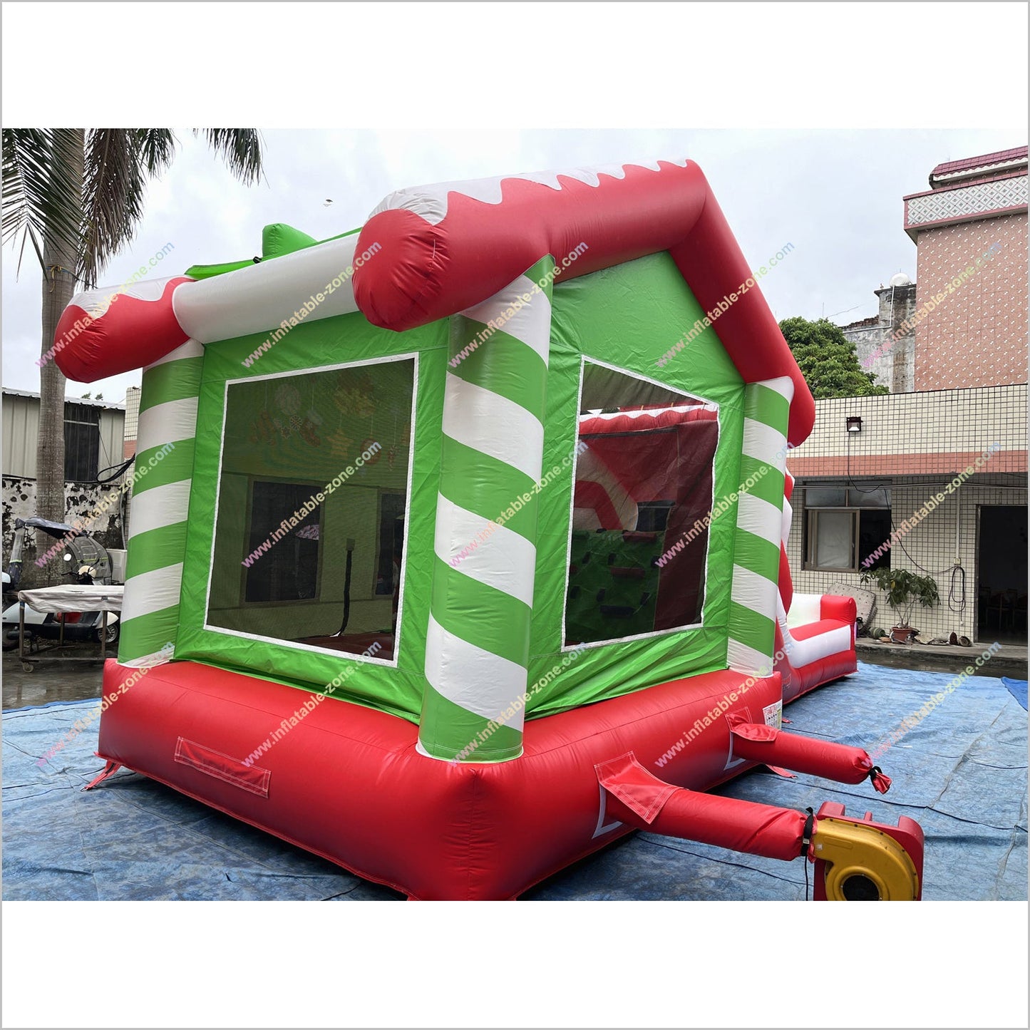 Outdoor Santa Claus Bounce House Slide Rentals Christmas Combo Inflatables Bouncy Castle And Slide For Sale - Inflatable-Zone
