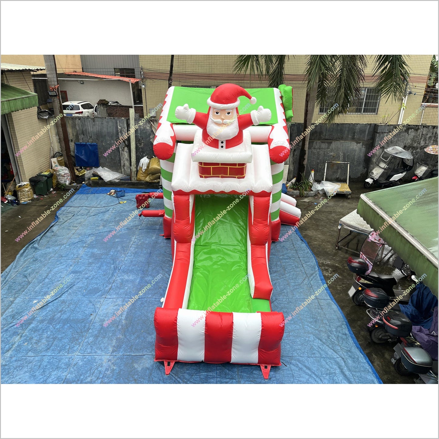 Outdoor Santa Claus Bounce House Slide Rentals Christmas Combo Inflatables Bouncy Castle And Slide For Sale - Inflatable-Zone