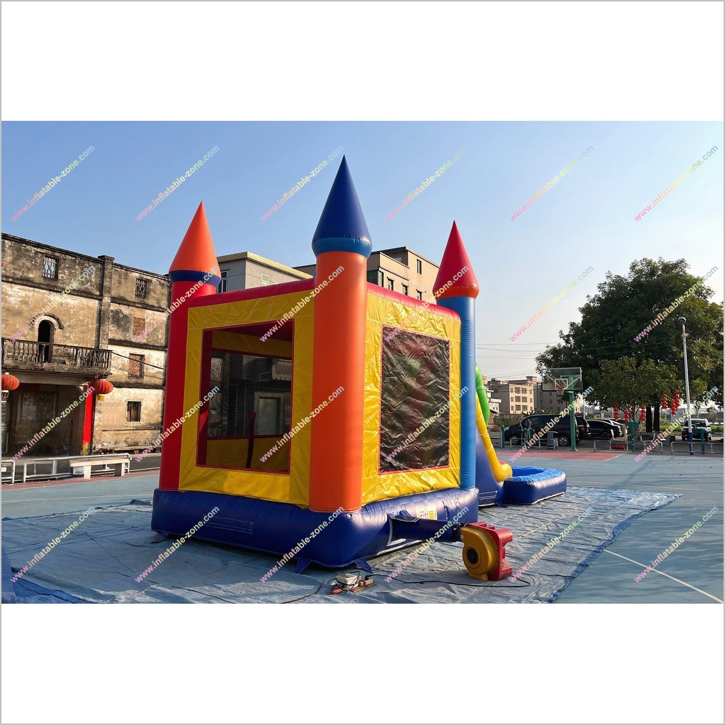 Jump Combo Waterslide Bouncy Castle Inflatable Water Playground Bounce House With Double Slide