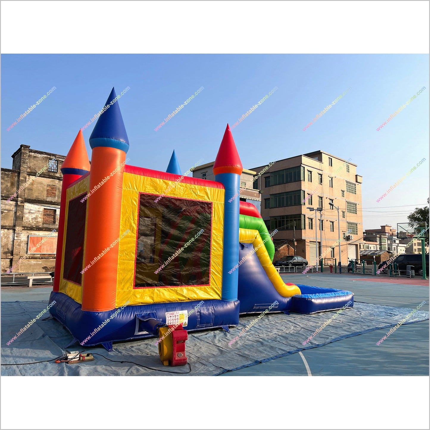 Jump Combo Waterslide Bouncy Castle Inflatable Water Playground Bounce House With Double Slide