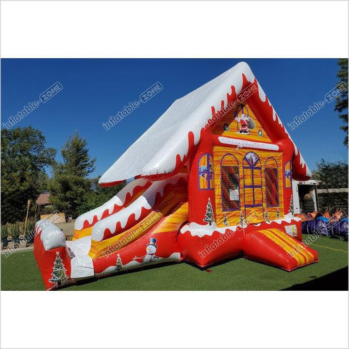 Christmas Bouncer Combo Jumping Bouncy Castle Slide Inflatable Bounce House Fun Center - Inflatable-Zone