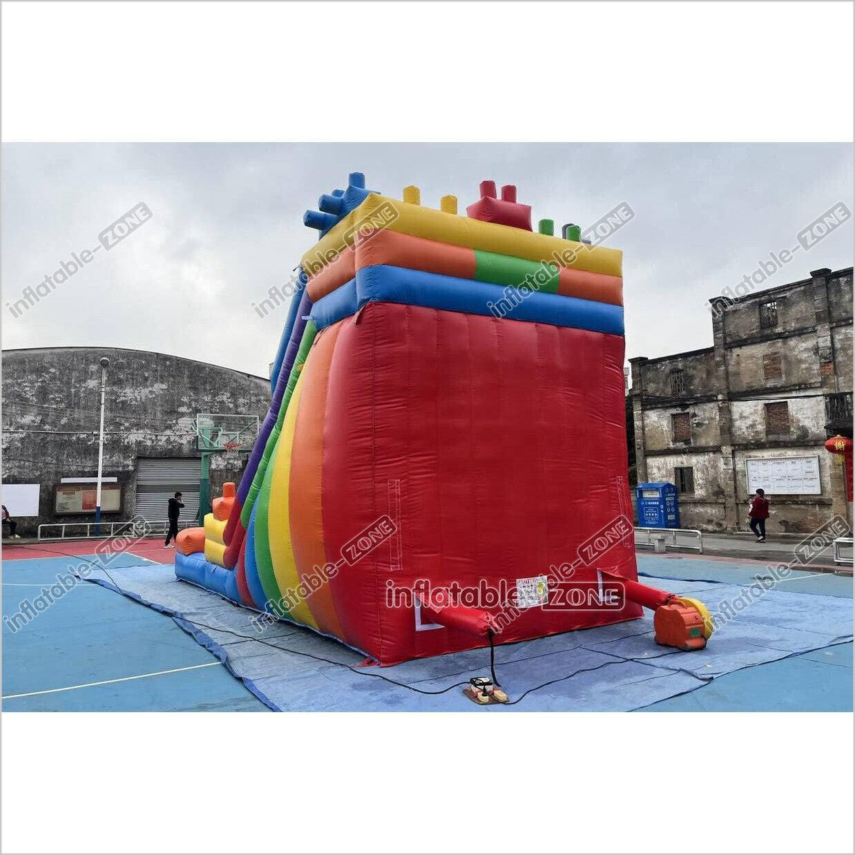 Commercial Building Block Giant Inflatable Water Slide With Inflatable Pool Playground Party For Kids And Adults - Inflatable-Zone