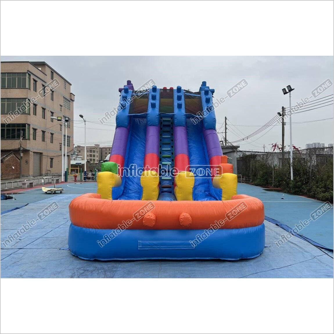 Commercial Building Block Giant Inflatable Water Slide With Inflatable Pool Playground Party For Kids And Adults - Inflatable-Zone
